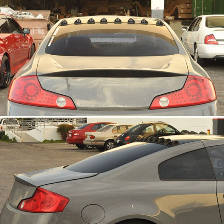 7 PCS Universal Car Eagle Claw Style Shark Fin Diffuser Vortex Generator Roof Spoiler, Carbon Fiber