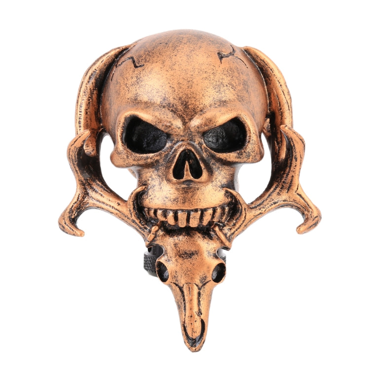 Universal Vehicle Car Creative Skull Double Heads Shaped Shifter Cover Manual Automatic Gear Shift Knob, Double Heads Shaped (Bronze), Double Heads Shaped (Beige), Double Heads Shaped (Silver)