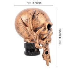 Load image into Gallery viewer, Universal Vehicle Car Creative Skull Double Heads Shaped Shifter Cover Manual Automatic Gear Shift Knob, Double Heads Shaped (Bronze), Double Heads Shaped (Beige), Double Heads Shaped (Silver)