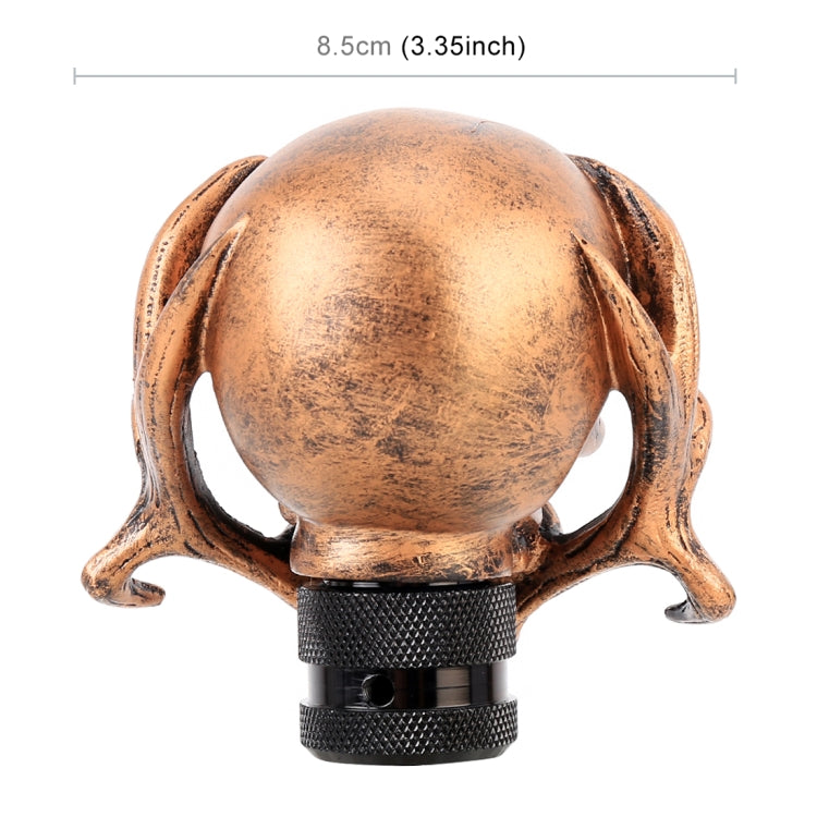 Universal Vehicle Car Creative Skull Double Heads Shaped Shifter Cover Manual Automatic Gear Shift Knob, Double Heads Shaped (Bronze), Double Heads Shaped (Beige), Double Heads Shaped (Silver)