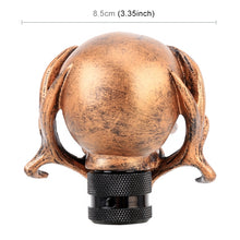Load image into Gallery viewer, Universal Vehicle Car Creative Skull Double Heads Shaped Shifter Cover Manual Automatic Gear Shift Knob, Double Heads Shaped (Bronze), Double Heads Shaped (Beige), Double Heads Shaped (Silver)