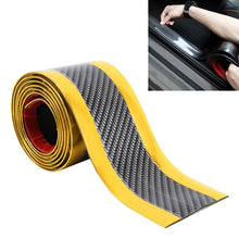 Load image into Gallery viewer, Universal Electroplate Carbon Fibre Car Door Threshold Decoration Strip Decorative Sticker, Size : 3CM x 2M, 3CM x 2M (Gold), 3CM x 2M (Red), 3CM x 2M (Silver)