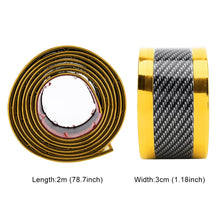 Load image into Gallery viewer, Universal Electroplate Carbon Fibre Car Door Threshold Decoration Strip Decorative Sticker, Size : 3CM x 2M, 3CM x 2M (Gold), 3CM x 2M (Red), 3CM x 2M (Silver)