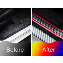 Load image into Gallery viewer, Universal Electroplate Carbon Fibre Car Door Threshold Decoration Strip Decorative Sticker, Size : 3CM x 2M, 3CM x 2M (Gold), 3CM x 2M (Red), 3CM x 2M (Silver)