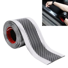 Load image into Gallery viewer, Universal Electroplate Carbon Fibre Car Door Threshold Decoration Strip Decorative Sticker, Size : 3CM x 2M, 3CM x 2M (Gold), 3CM x 2M (Red), 3CM x 2M (Silver)