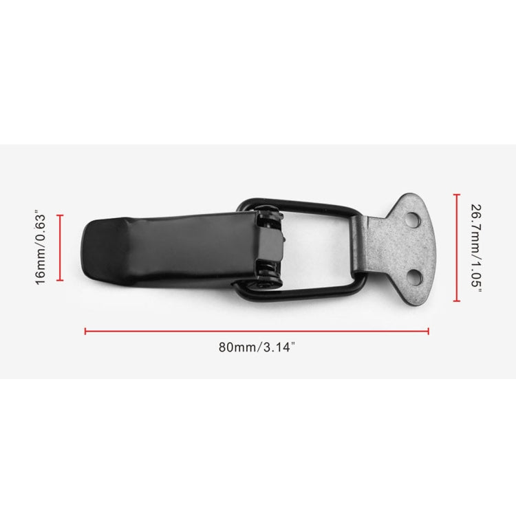 EA059 2 PCS Car Modification Accessories Universal Iron Bumper Safety Fixed Buckle, Size: 26.7 x 80mm, 26.7 x 80mm