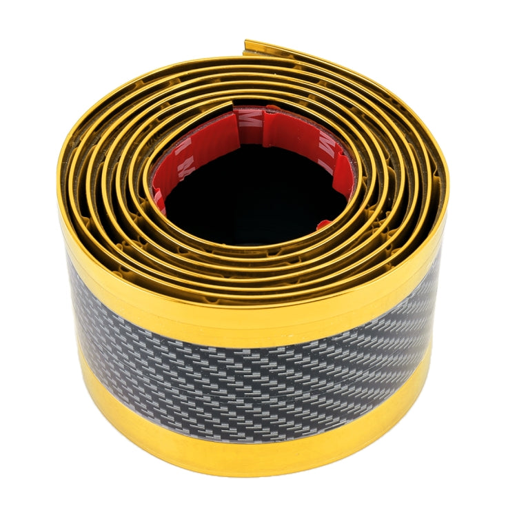 Universal Electroplate Carbon Fibre Car Door Threshold Decoration Strip Decorative Sticker, Size : 7CM x 2M, 7CM x 2M (Gold), 7CM x 2M (Red), 7CM x 2M (Silver)