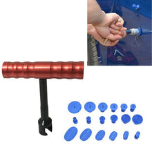 Load image into Gallery viewer, 19 in 1 Auto Repair Body Tool Kit Paintless Dent Repair Hail Removal Small Red T Bar Slide Hammer Dent Repair Tool Kit, 19 in 1 Small Red T Bar