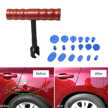 Load image into Gallery viewer, 19 in 1 Auto Repair Body Tool Kit Paintless Dent Repair Hail Removal Small Red T Bar Slide Hammer Dent Repair Tool Kit, 19 in 1 Small Red T Bar