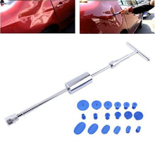 Load image into Gallery viewer, 19 in 1 Auto Repair Body Tool Kit Paintless Dent Repair Hail Removal Silver T Bar Slide Hammer Dent Repair Tool Kit, 19 PCS Silver T Bar