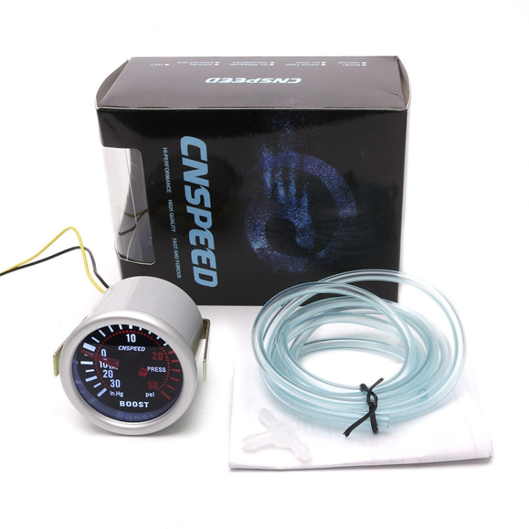 52mm 12V Universal Car Modified LED White Light Turbo Boost Gauge, White Light