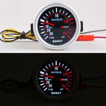 Load image into Gallery viewer, 52mm 12V Universal Car Modified LED White Light Turbo Boost Gauge, White Light