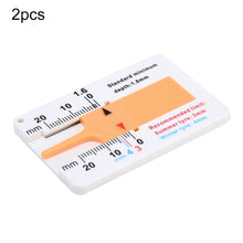 Load image into Gallery viewer, 2pcs 0-20mm Plastic Tread Plan Refinding Rounds Refinding Outcome Exists Tread Tablets Plastic Tire Tread Depth Gauge, Plastic Tire Tread Depth Gauge, Plastic Tire Tread Depth Gauge(Blue)