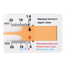 Load image into Gallery viewer, 2pcs 0-20mm Plastic Tread Plan Refinding Rounds Refinding Outcome Exists Tread Tablets Plastic Tire Tread Depth Gauge, Plastic Tire Tread Depth Gauge, Plastic Tire Tread Depth Gauge(Blue)