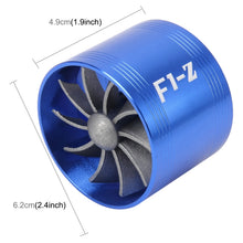 Load image into Gallery viewer, Car Stainless Universal Supercharger F1-Z Single Side Turbine Air Intake Fuel Saver Turbo Turboing Charger Fan Set kit, Single Side