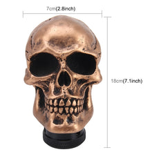 Load image into Gallery viewer, Universal Skull Head Shape Resin ABS Manual or Automatic Gear Shift Knob Fit for All Car, Gear Shift Knob 9