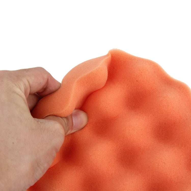 2 PCS Car Wax Sponge Round and Wavy Shape Sponge High-density Waxing Sponge，Size:15 x 15cm, 15 x 15cm