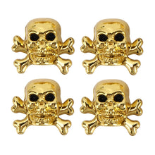 Load image into Gallery viewer, 4 PCS Universal Skull Shape Gas Cap Mouthpiece Cover Gas Cap Tire Cap Car Motor Bicycle Tire Valve Caps, Skull Shape