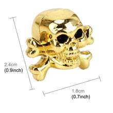 Load image into Gallery viewer, 4 PCS Universal Skull Shape Gas Cap Mouthpiece Cover Gas Cap Tire Cap Car Motor Bicycle Tire Valve Caps, Skull Shape