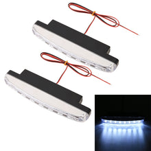 Load image into Gallery viewer, 1 Pair DC9-16V 2W 120LM 7000K 8 SMD-5050-LEDs Circular Car DRL&amp;Turn Light, 2W 120LM 7000K