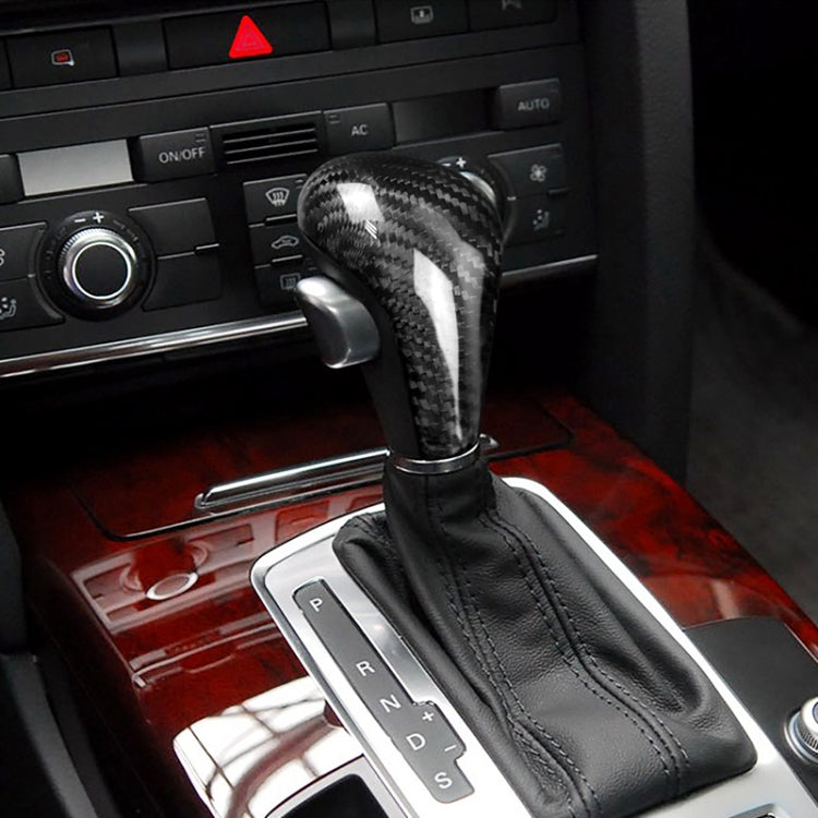 For Left Driving Universal Carbon Fiber Car Gear Shift Knob Modified Shifter Lever Knob for AUDI A4 / A5 / A6 / A7 / Q5 Q7, A7 / Q5 Q7