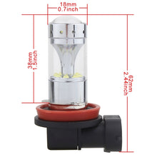 Load image into Gallery viewer, 2 PCS H8/H11 60W 1200 LM 6000K Car Fog Lights with 12 CREE XB-D LED Lamps, DC 12V, H8/H11