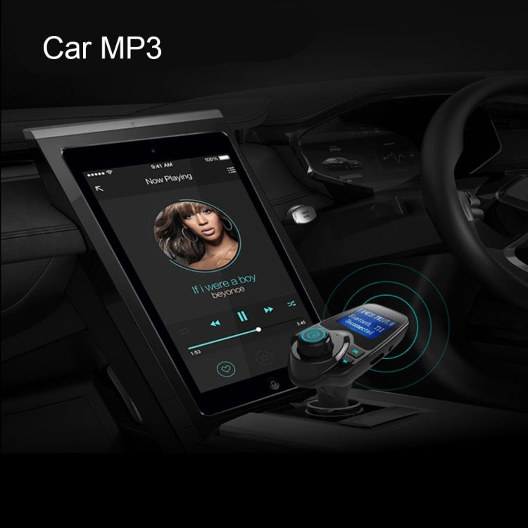 T11 Bluetooth FM Transmitter Car MP3 Player with LED Display, Support Double USB Charge & Handsfree & TF Card & U Disk Music Play Function, T11