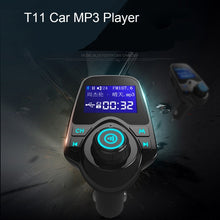 Load image into Gallery viewer, T11 Bluetooth FM Transmitter Car MP3 Player with LED Display, Support Double USB Charge &amp; Handsfree &amp; TF Card &amp; U Disk Music Play Function, T11