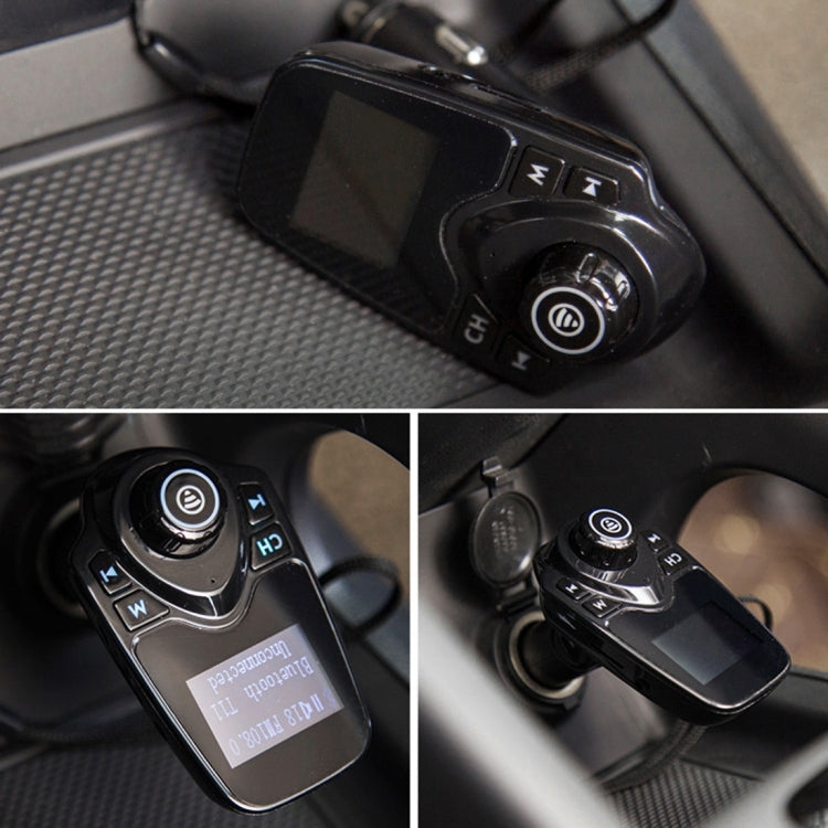 T11 Bluetooth FM Transmitter Car MP3 Player with LED Display, Support Double USB Charge & Handsfree & TF Card & U Disk Music Play Function, T11