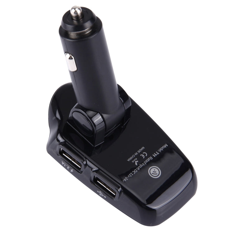T11 Bluetooth FM Transmitter Car MP3 Player with LED Display, Support Double USB Charge & Handsfree & TF Card & U Disk Music Play Function, T11