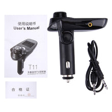 Load image into Gallery viewer, T11 Bluetooth FM Transmitter Car MP3 Player with LED Display, Support Double USB Charge &amp; Handsfree &amp; TF Card &amp; U Disk Music Play Function, T11