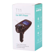Load image into Gallery viewer, T11 Bluetooth FM Transmitter Car MP3 Player with LED Display, Support Double USB Charge &amp; Handsfree &amp; TF Card &amp; U Disk Music Play Function, T11