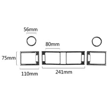 Load image into Gallery viewer, Car Carbon Fiber Air Outlet Ring + Intermediate Air Outlet + Side Air Outlet Panel Decorative Sticker for Mercedes-Benz W204 2007-2010, Air Outlet