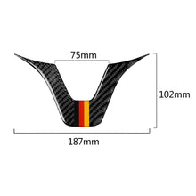Load image into Gallery viewer, Car German Flag Carbon Fiber Steering Wheel Decorative Sticker for Mercedes-Benz, Steering Wheel (German Flag A)