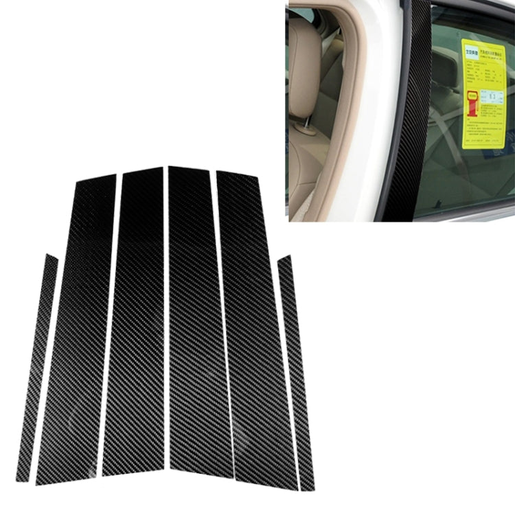 Car Carbon Fiber B Column Decorative Sticker for Mercedes-Benz W204 2007-2013, For Mercedes-Benz