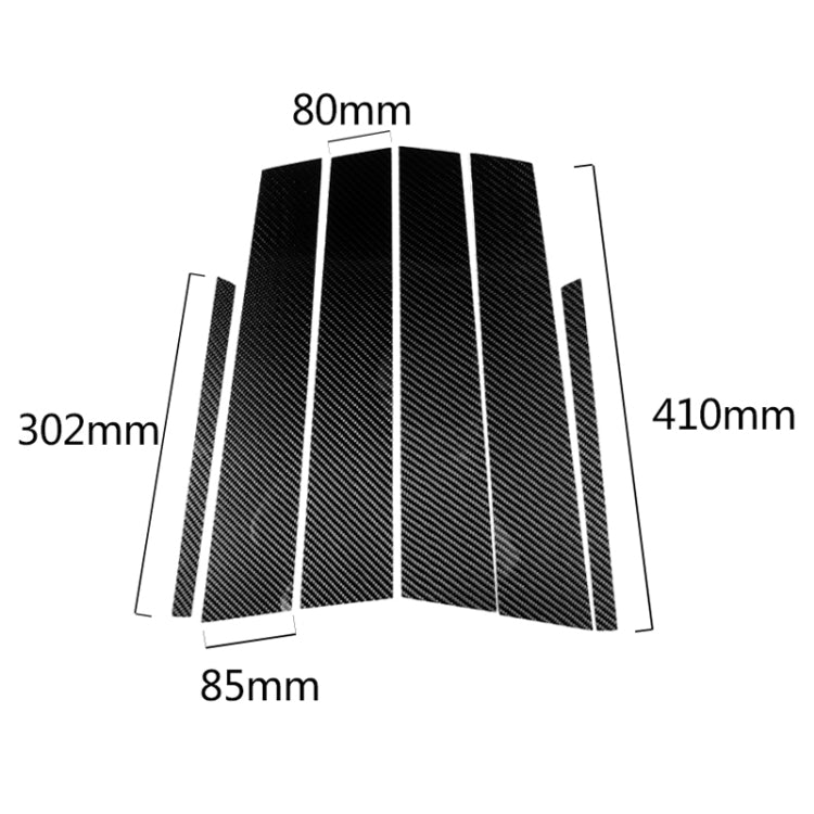 Car Carbon Fiber B Column Decorative Sticker for Mercedes-Benz W204 2007-2013, For Mercedes-Benz