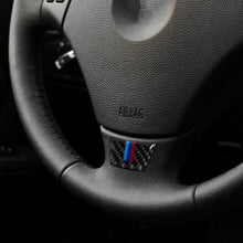 Load image into Gallery viewer, Car Carbon Fiber Steering Wheel Decorative Sticker for BMW E90 / E92, Steering Wheel Decorative Sticker A