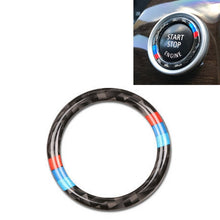 Load image into Gallery viewer, Car Carbon Fiber Soft Panel Engine Start Key Push Button Ring Trim Decorative Sticker for BMW E90 / E92 / E93  2005-2012, Soft  Ring Trim Decorative Sticker
