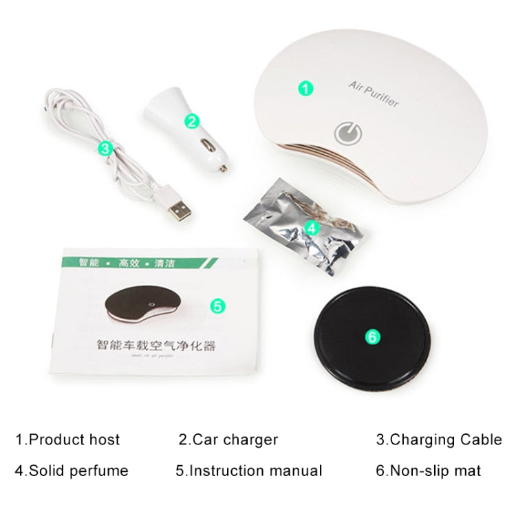 BL-001 Car / Household Smart Touch Control Air Purifier Negative Ions Air Cleaner, BL-001(Black), BL-001(White)