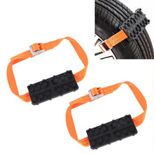 Load image into Gallery viewer, 2 PCS Universal Car Snow Chains Mud Tires Traction Mat Wheel Chain Non-slip Tracks Auto Winter Road Turnaround Tool Anti Slip Grip Tracks, Anti Slip Grip Tracks
