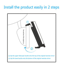 Load image into Gallery viewer, SHUNWEI Large Car Three-Fold Curve Surface Rear View Mirror Reverse Wide Angle Adjustable Angle Auxiliary Blind Area Retroreflector Reversing Wide-angle Lens, SD-2411