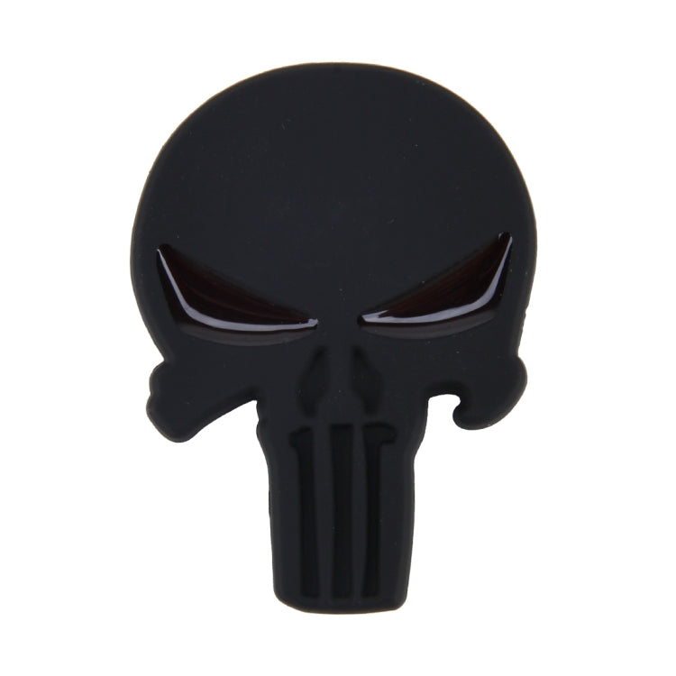 Pure Black Skull Metal Car Sticker, Skull 2