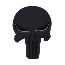 Load image into Gallery viewer, Pure Black Skull Metal Car Sticker, Skull 2