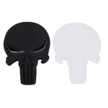 Load image into Gallery viewer, Pure Black Skull Metal Car Sticker, Skull 2