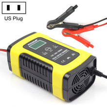 Load image into Gallery viewer, FOXSUR 12V 6A Intelligent Universal Battery Charger for Car Motorcycle, Length: 55cm, US Plug, US Plug, US Plug (Yellow)