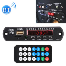 Load image into Gallery viewer, Car 12V Audio Bluetooth MP3 Player Decoder Board FM Radio TF USB 3.5 mm AUX, without Recording, without Recording