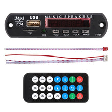 Load image into Gallery viewer, Car 12V Audio Bluetooth MP3 Player Decoder Board FM Radio TF USB 3.5 mm AUX, without Recording, without Recording