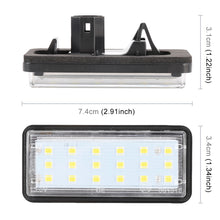 Load image into Gallery viewer, 2 PCS DC12V / 1.5W/ 6000K / 100LM Car LED License Plate Light 18LEDs SMD-3528 Lamps for Lexus, For Lexus