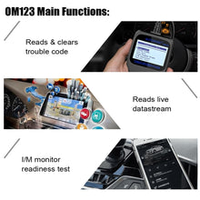 Load image into Gallery viewer, AUTOPHIX OM123 Car Portable OBD2 Scanner Car Diagnostic Tool OBD 2 Automotive Scanner EOBD Code Reader, OM123, OM123 (Orange)