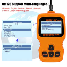 Load image into Gallery viewer, AUTOPHIX OM123 Car Portable OBD2 Scanner Car Diagnostic Tool OBD 2 Automotive Scanner EOBD Code Reader, OM123, OM123 (Orange)